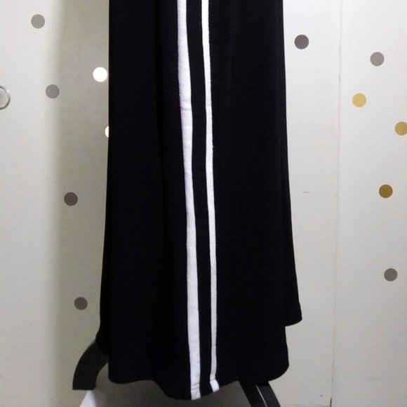 VTG RONNI NICOLE BLK W/ RACER STRIPES MAXI SZ 14 - Picture 11 of 14